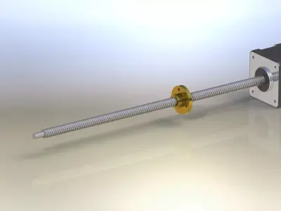 Stepper screw shaft Free 3D model
