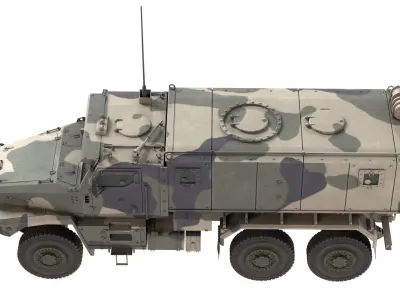 Ural Typhoon 63095 MRAP camo Low-poly 3D model