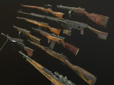 WW2 russian Weapons USSR Pack 
