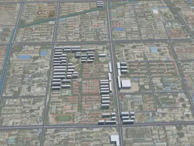 Binzhou Shandong China 30km Free low-poly 3D model
