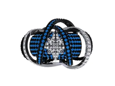 Star Art Deco Ring  3D print model purchase