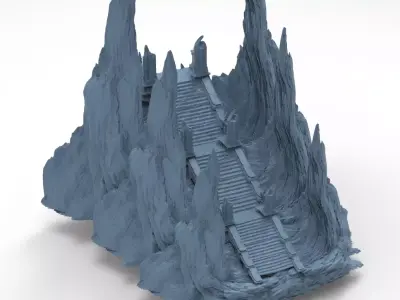 Himalayas enlightenment mountain pass  3D model