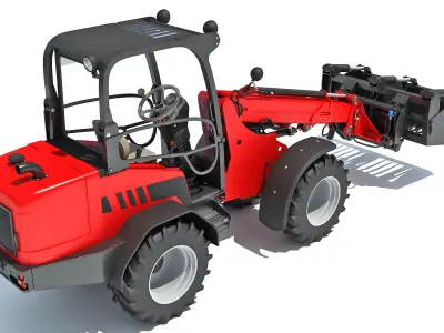 Forklift Bucket Telehandler 3D model