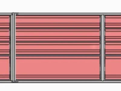 Industrial closet in stainless steel 3D model