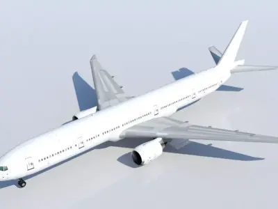 B777-300LR static Low-poly 3D model