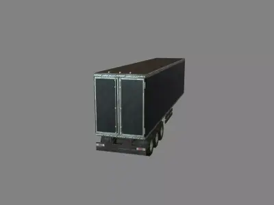 trailer cargo Low-poly 3D model
