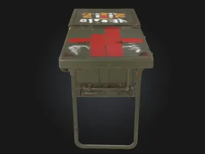 Military Field Medic Station  Life-Saving Outpost Amid Chaos 3D model