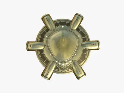 Alien Spaceship UFO J07 Gold - Sci Fi Spacecraft Design Low-poly 3D model