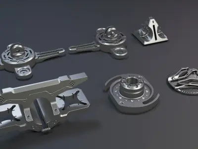 Sci-Fi Hard Surface KITBASH  3D model