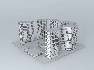 Hotel Complex Free 3D model