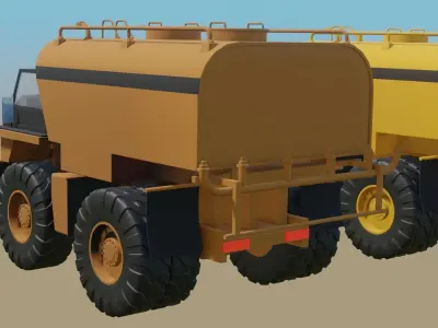 Open Pit Water Truck 3D model