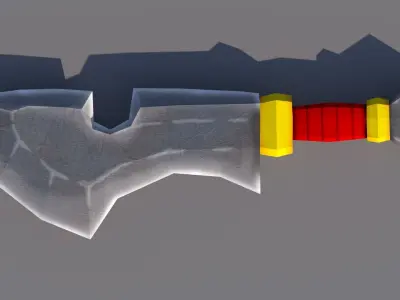 Low Poly Textured Sword 3D model