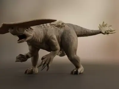 FlatHead mutant alien Low-poly 3D model