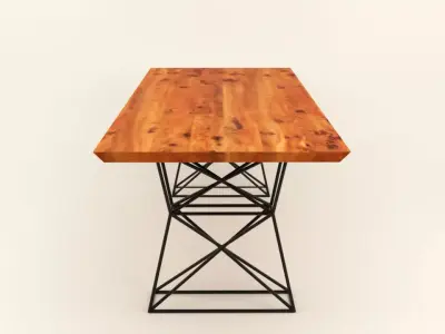 Rhombus table Low-poly 3D model