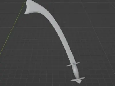 Nepel Medieval Kora Sword Free low-poly 3D model