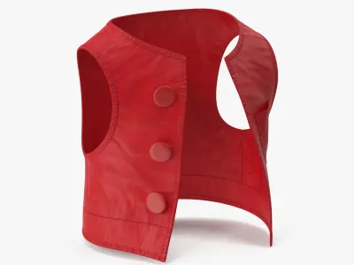 Cartoon Vest Red 3D model