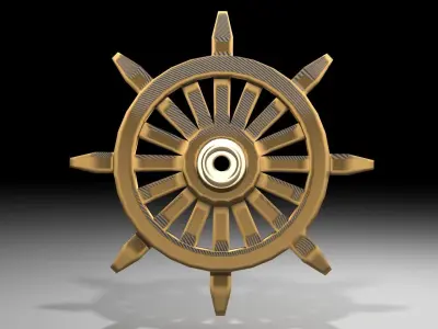 Ship Wheel 8 3D model