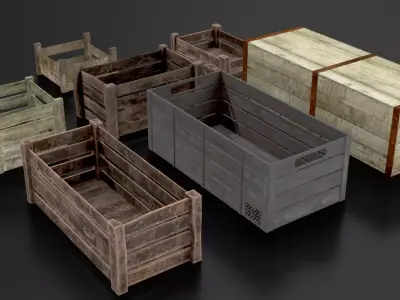 Box set 03 Low-poly 3D model
