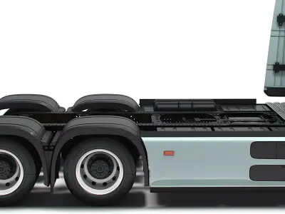 Mercedes Benz eActros Pro600 6x2 Chassis 2026 3D model