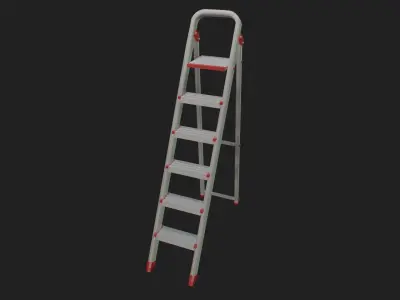 Aluminum Folding - 6 Step Ladder 3D model