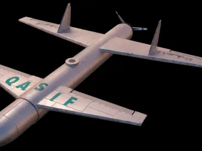Drone QASIF K2 Low-poly 3D model