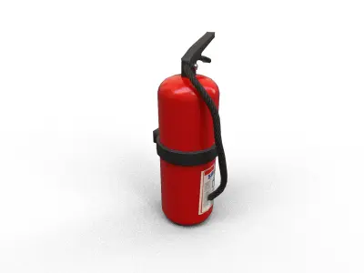 Realistic 3D model of a fire extinguisher Low-poly 3D model