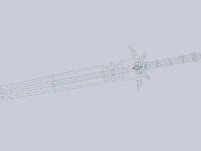 Fire blade Low-poly 3D model purchase