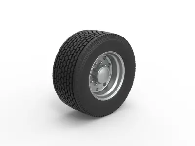 Super single semi wheel Scale 1 to 25 3D print model