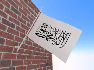 Flag of the Afghanistan 3D model