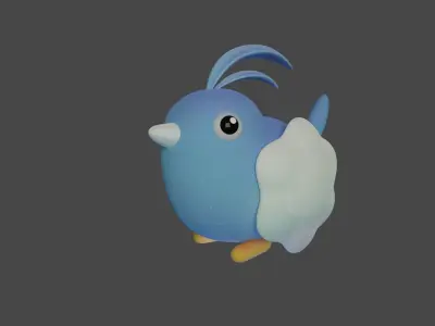 Bird Game Model 14 Low-poly 3D model