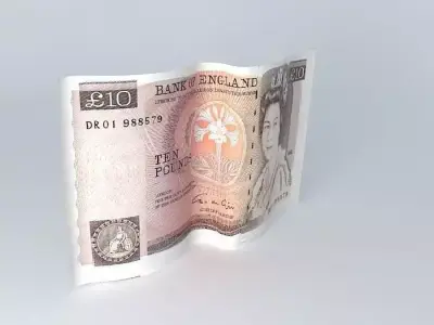 English Tenner 1990  Free 3D model