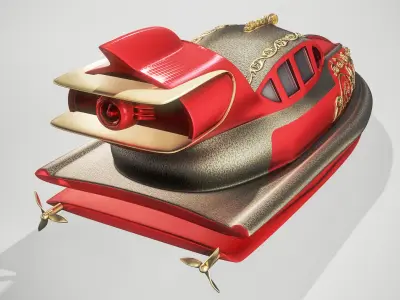 Historical Airboats Watercraft 3D model