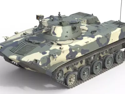 BMD 2 Infantry Fighting Vehicle Low-poly 3D model