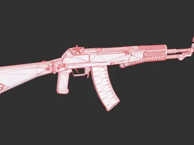 AN-94 ak - rifle Low-poly 3D model