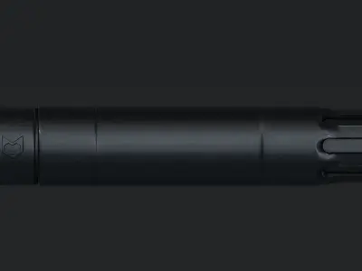 Silencer nikon dslr lens Low-poly 3D model