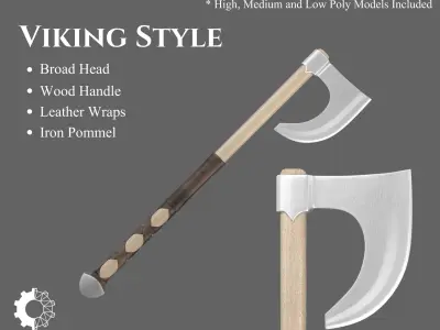 Ancient Collection Viking Weapons Set 3D Model Pack