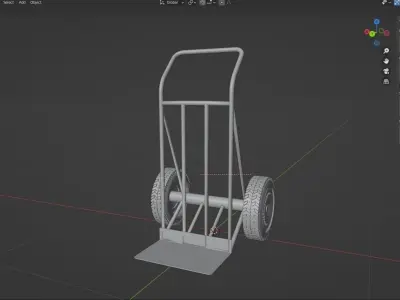 HANDCART 01-ORANGE 3D model