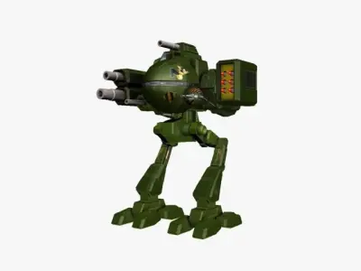 mecha robot Low-poly 3D model