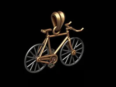 Bicycle pendant 3D print model purchase