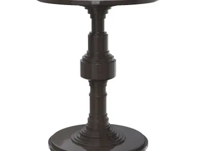 Apollo Side Table Pale 3D model