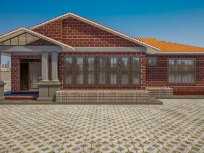 3 Bedroomed Bungalow Free 3D model