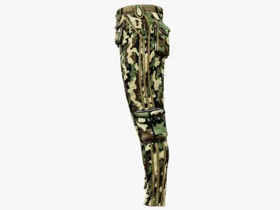 Military Pants Low-poly 3D model