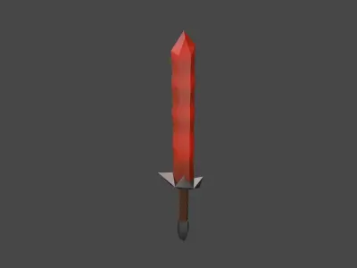 This is a cool copper sword Free low-poly 3D model