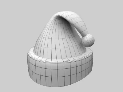 Santa Hat Low-poly 3D model