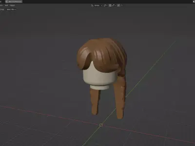 Custom3Dprint Minifigure Accessory - Minifigure Hair S3 - 01 3D print model