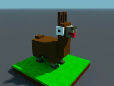 Voxel Llama 3D model