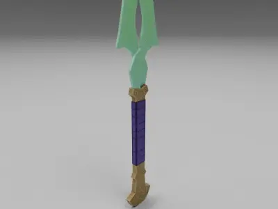 The Spiral Sword - High Poly Model  3D model