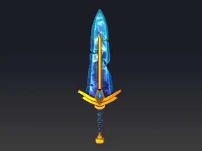 Stylized Magic Sword Low-poly 3D model