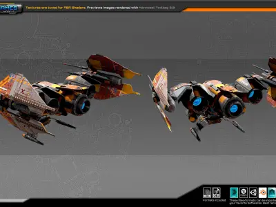 Smuggler Bomber SM8 Low-poly 3D model