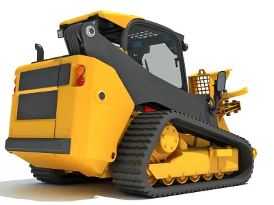 Skid Steer Tree Cutter 3D model